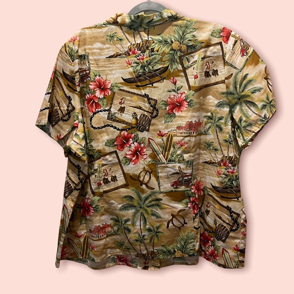 BISHOP ST.  HAWAIIAN BUTTON UP SHIRT - Picture 3 of 3